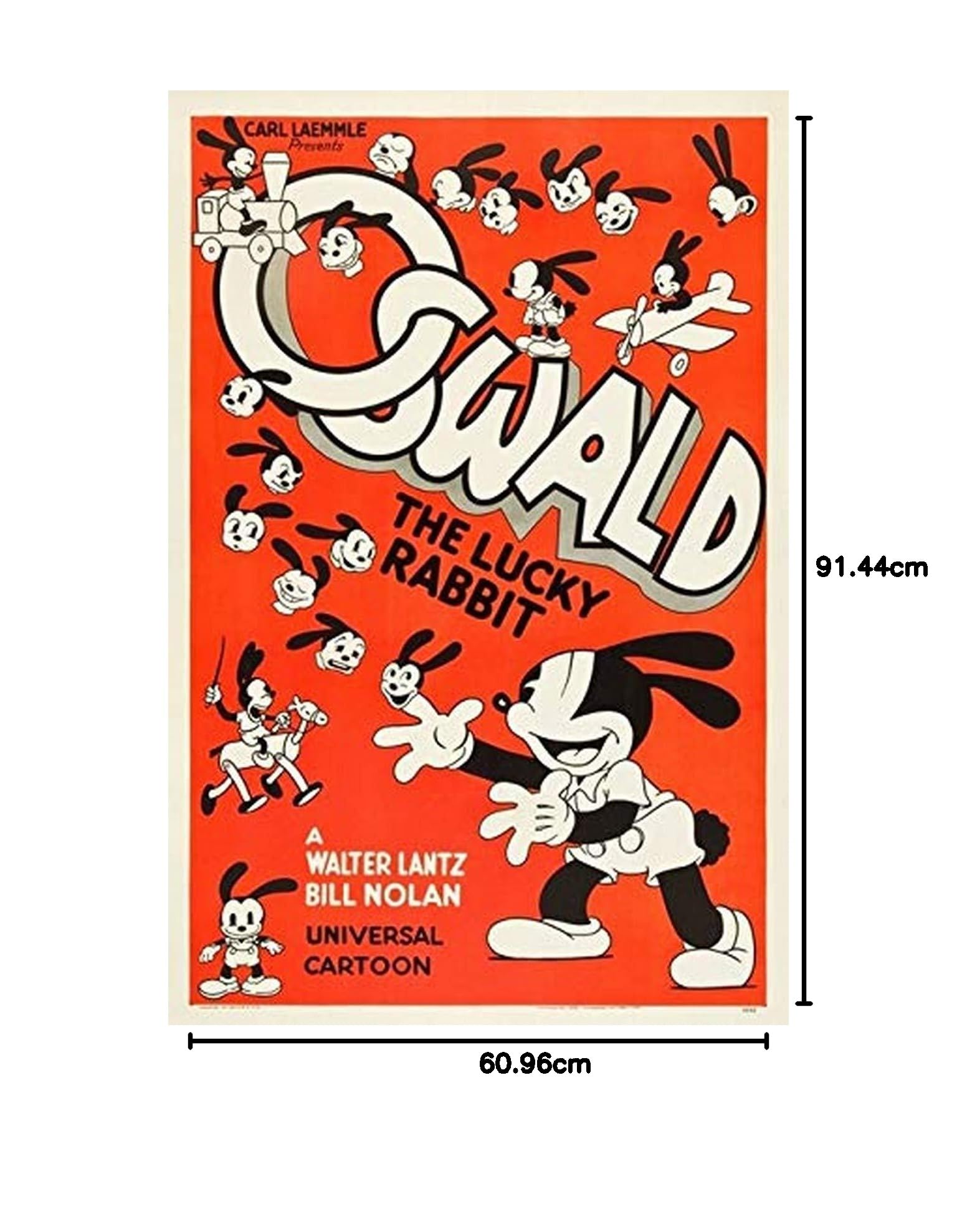 Amazon.co.jp: Posterazzi Oswald The Lucky Rabbit 1935年映画